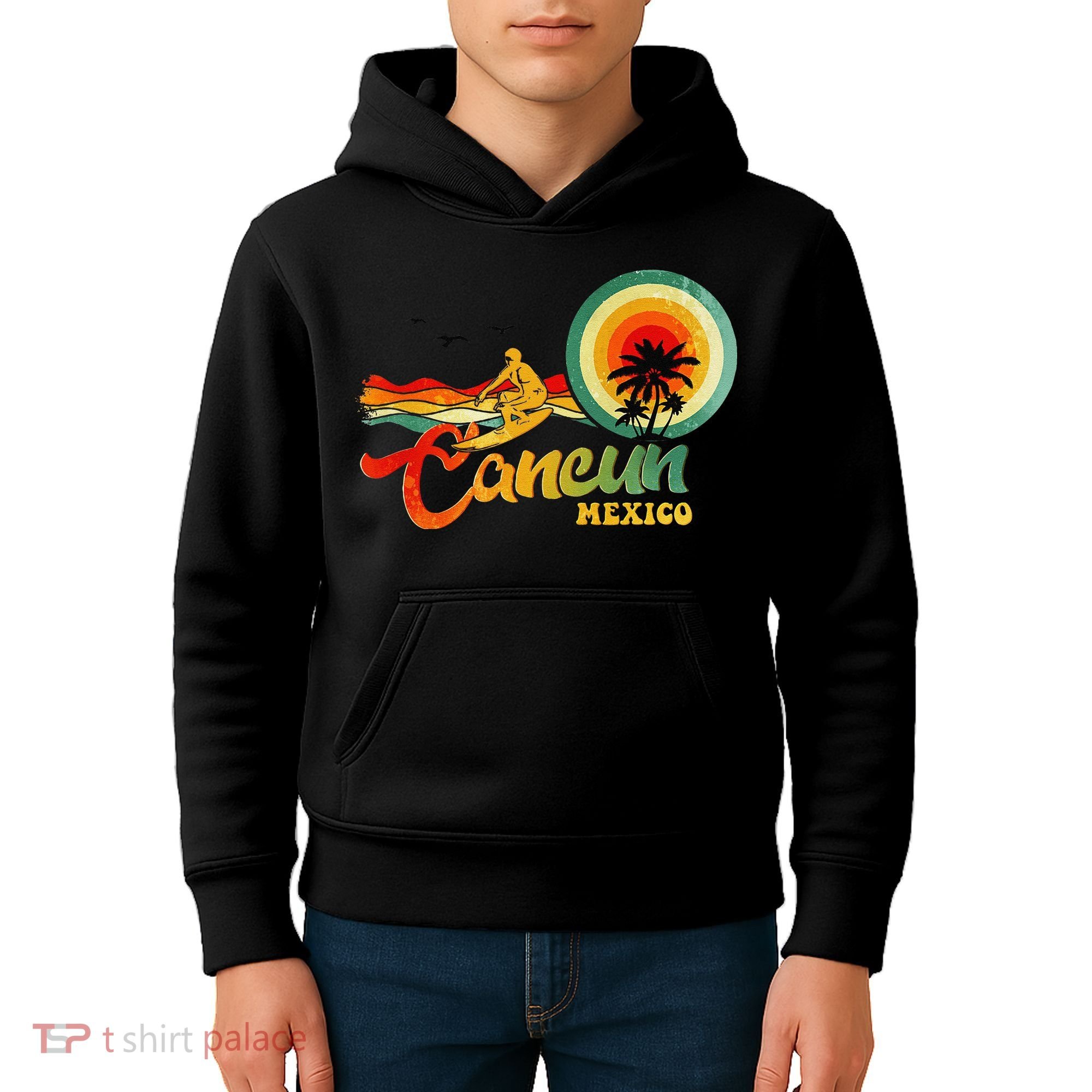 Summer Vacation Cancun Mexico Beach Kids Hoodie