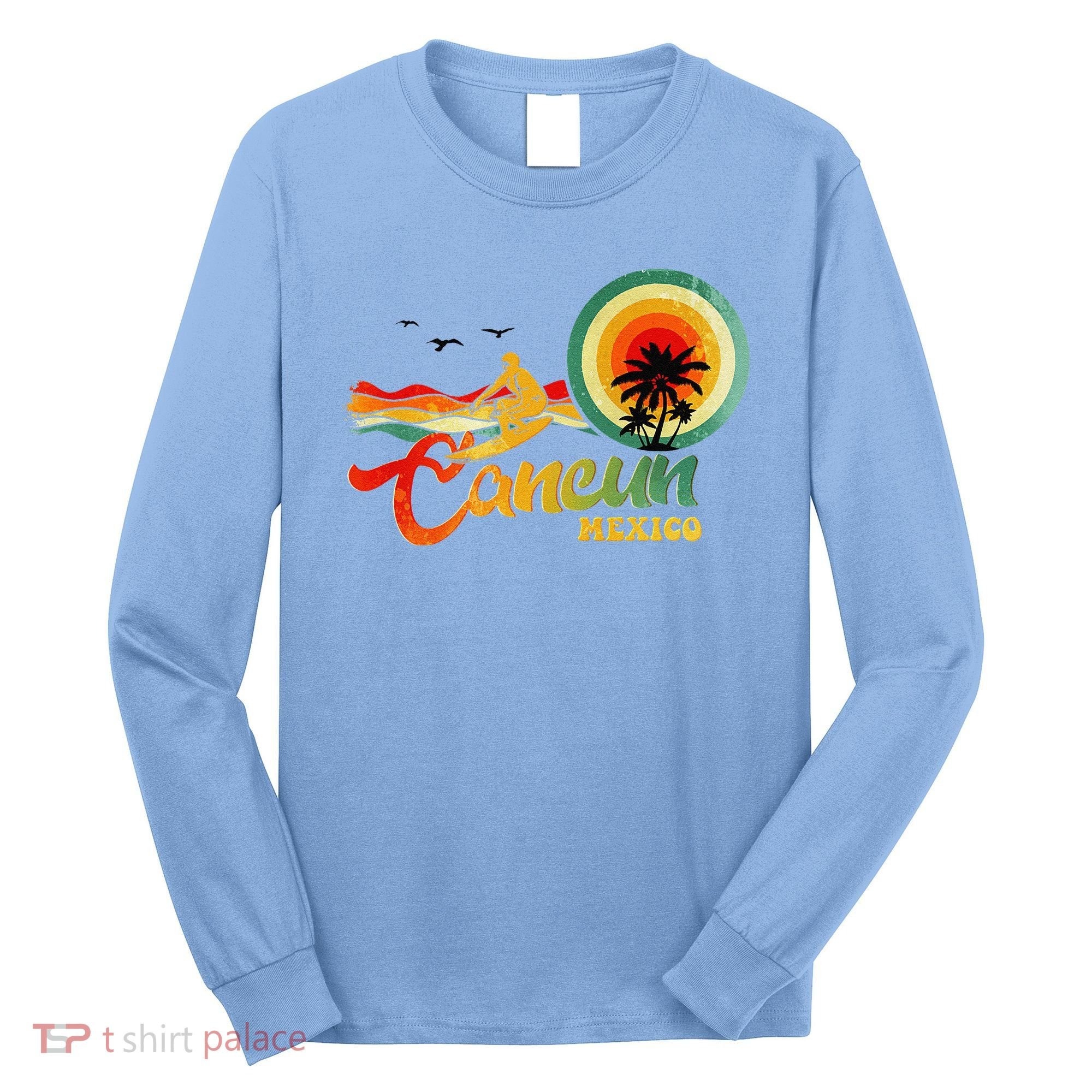 Summer Vacation Cancun Mexico Beach Long Sleeve Shirt