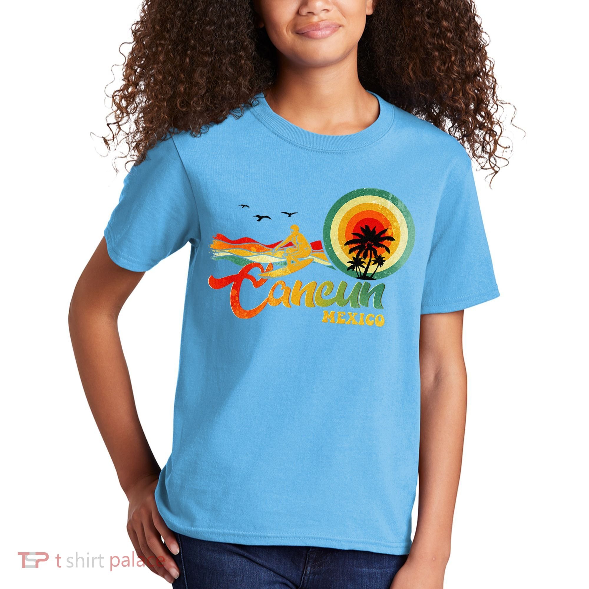 Summer Vacation Cancun Mexico Beach Kids T-Shirt