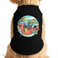 Summer Vibes Chill Vibes Only Hippie Skeleton Doggie Tank thumb 0