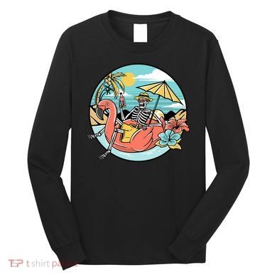 Summer Vibes Chill Vibes Only Hippie Skeleton Long Sleeve Shirt