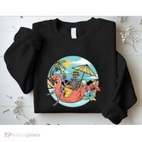 Summer Vibes Chill Vibes Only Hippie Skeleton Sweatshirt thumb 2