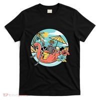 Summer Vibes Chill Vibes Only Hippie Skeleton T-Shirt thumb 0