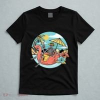 Summer Vibes Chill Vibes Only Hippie Skeleton T-Shirt thumb 5