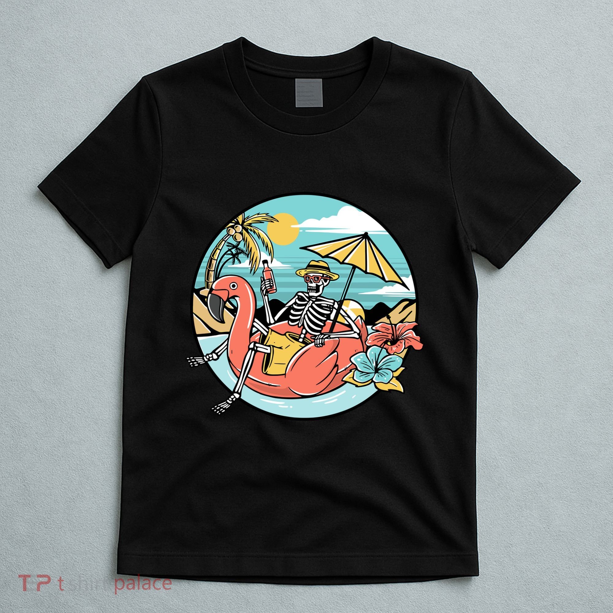 Summer Vibes Chill Vibes Only Hippie Skeleton T-Shirt