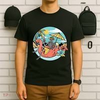 Summer Vibes Chill Vibes Only Hippie Skeleton T-Shirt thumb 6