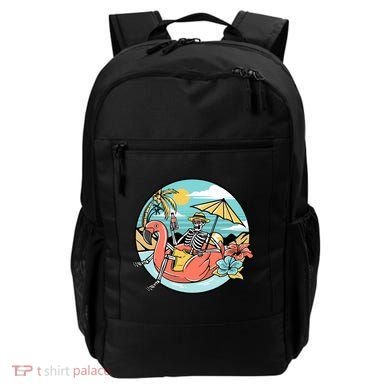 Summer Vibes Chill Vibes Only Hippie Skeleton Backpack