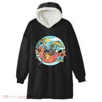 Summer Vibes Chill Vibes Only Hippie Skeleton Hooded Wearable Blanket thumb 0
