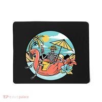 Summer Vibes Chill Vibes Only Hippie Skeleton Mousepad thumb 0