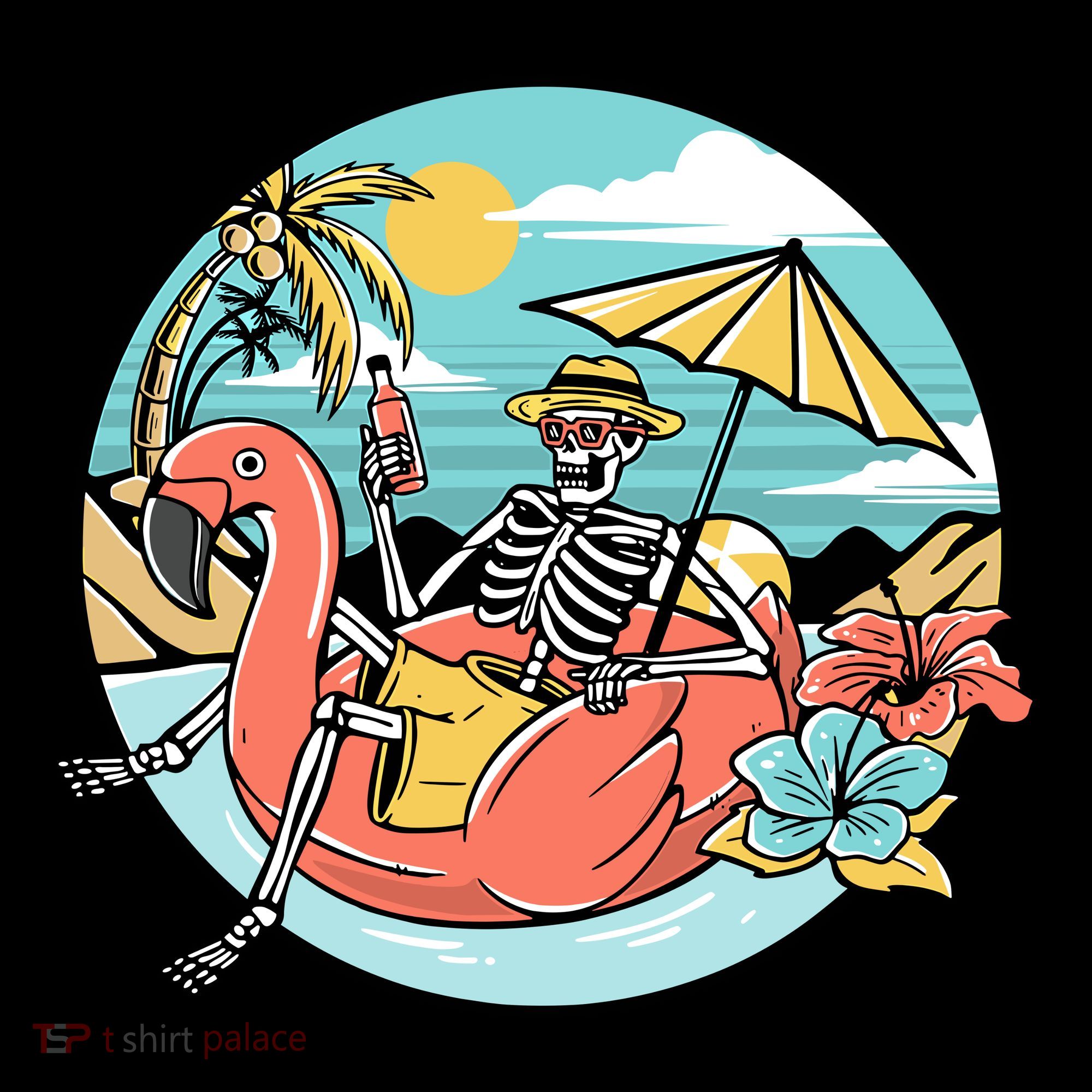 Summer Vibes Chill Vibes Only Hippie Skeleton Mousepad