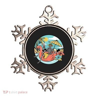 Summer Vibes Chill Vibes Only Hippie Skeleton Ornament