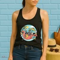 Summer Vibes Chill Vibes Only Hippie Skeleton Women's Tank Top thumb 2