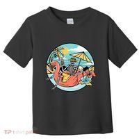 Summer Vibes Chill Vibes Only Hippie Skeleton Toddler T-Shirt thumb 0