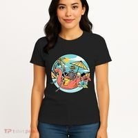 Summer Vibes Chill Vibes Only Hippie Skeleton Women's T-Shirt thumb 4