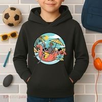 Summer Vibes Chill Vibes Only Hippie Skeleton Kids Hoodie thumb 2
