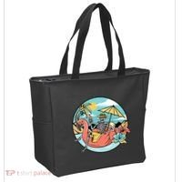 Summer Vibes Chill Vibes Only Hippie Skeleton Tote Bag thumb 2