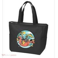 Summer Vibes Chill Vibes Only Hippie Skeleton Tote Bag thumb 3