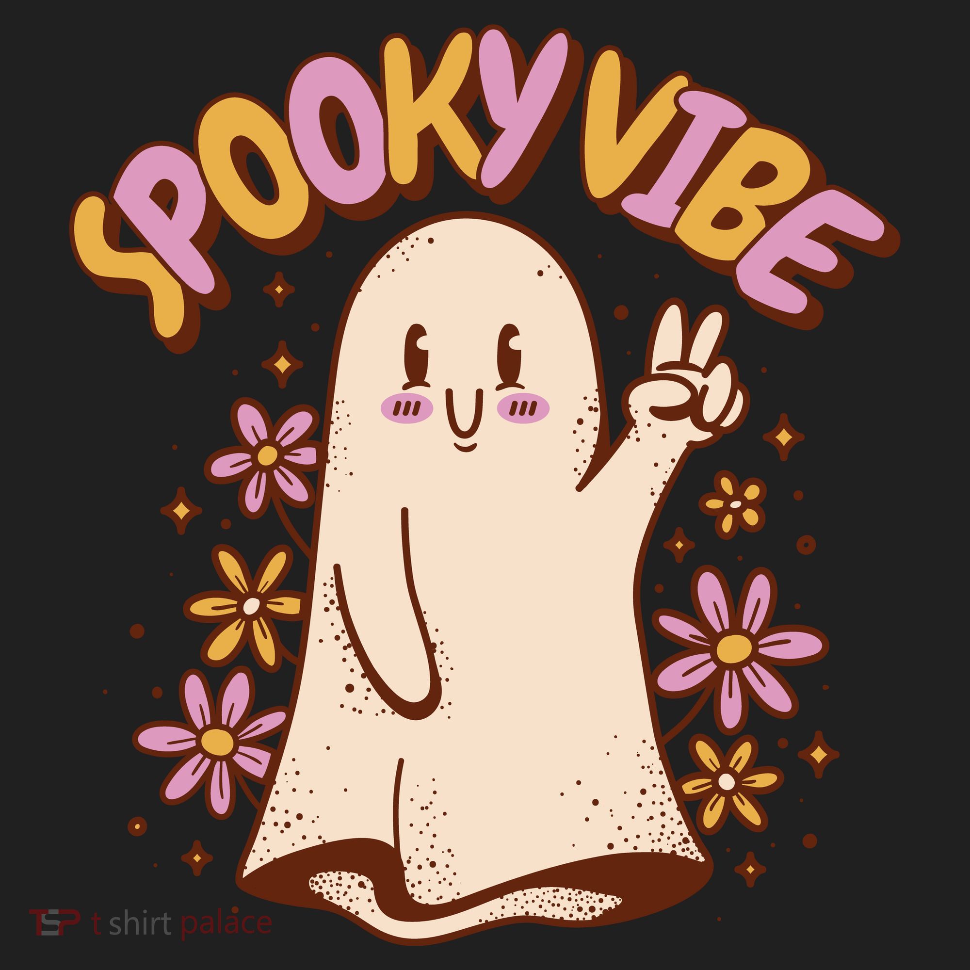 Spooky Vibe Cute Hippie Ghost Women's Sweatshirt