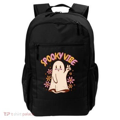 Spooky Vibe Cute Hippie Ghost Backpack