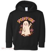 Spooky Vibe Cute Hippie Ghost Toddler Hoodie thumb 0
