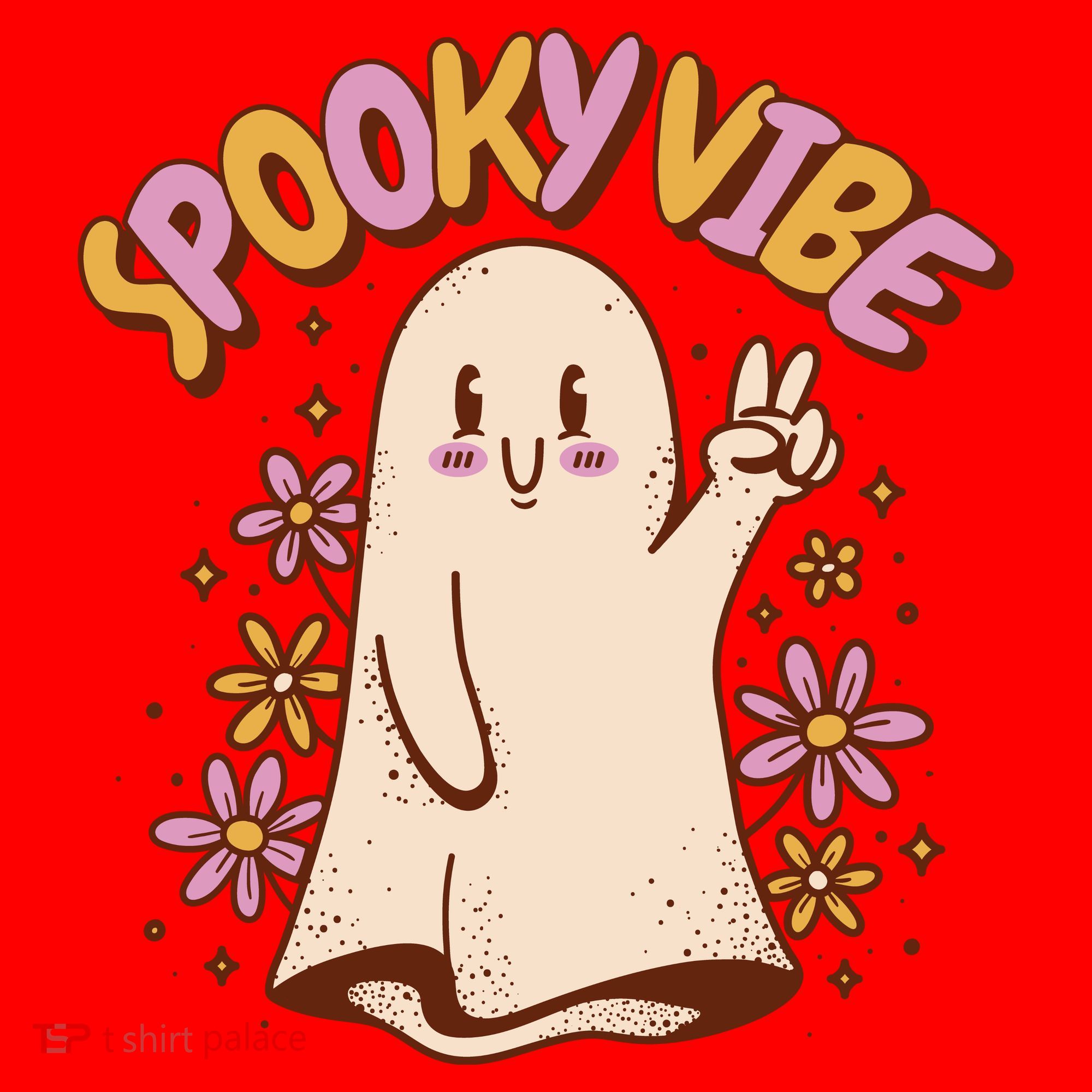 Spooky Vibe Cute Hippie Ghost Santa Hat