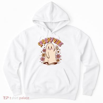 Spooky Vibe Cute Hippie Ghost Hoodie