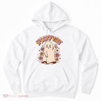 Spooky Vibe Cute Hippie Ghost Hoodie thumb 0