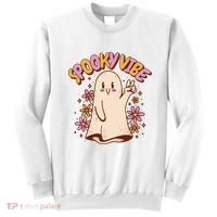 Spooky Vibe Cute Hippie Ghost Sweatshirt thumb 0
