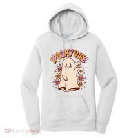 Spooky Vibe Cute Hippie Ghost Women's Hoodie thumb 0