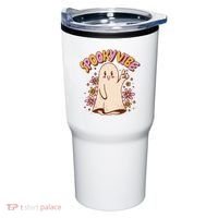 Spooky Vibe Cute Hippie Ghost Tumbler thumb 0
