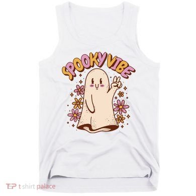 Spooky Vibe Cute Hippie Ghost Tank Top