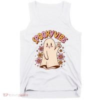 Spooky Vibe Cute Hippie Ghost Tank Top thumb 0