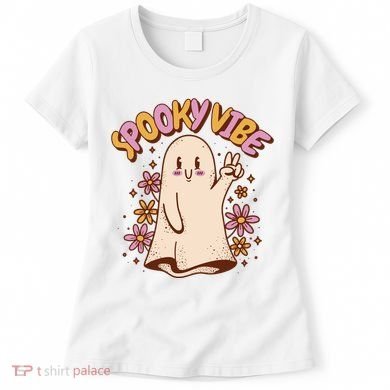 Spooky Vibe Cute Hippie Ghost Women's T-Shirt