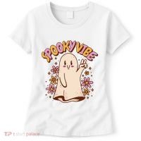 Spooky Vibe Cute Hippie Ghost Women's T-Shirt thumb 0