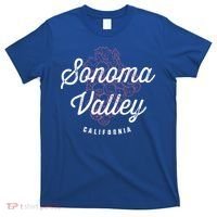 Sonoma Valley California Wine Country Vintage Gift T-Shirt thumb 0