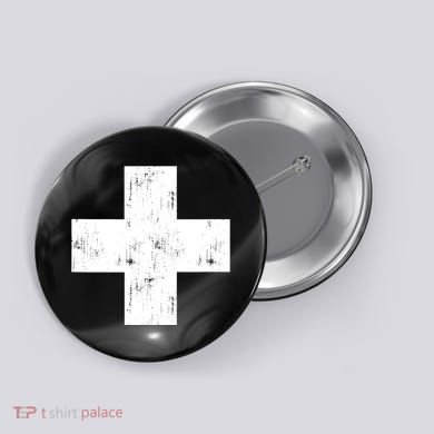 Swiss Vintage Cross Flag Switzerland Button
