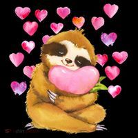 Sloth Valentine's Day Cute Sloth Hugging A Heart Coffee Mug thumb 5