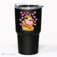Sloth Valentine's Day Cute Sloth Hugging A Heart Tumbler thumb 0