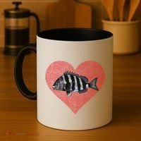Sheepshead Valentines Day Fish Love Fingerprint Meaningful Gift Coffee Mug thumb 4