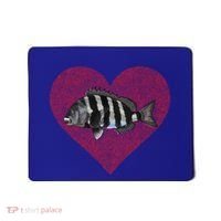 Sheepshead Valentines Day Fish Love Fingerprint Meaningful Gift Mousepad thumb 0