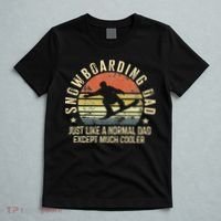 Snowboarding vintage Dad Just Like Normal Dad Much Cooler T-Shirt thumb 5