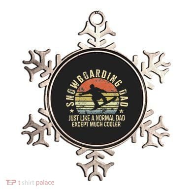 Snowboarding vintage Dad Just Like Normal Dad Much Cooler Ornament