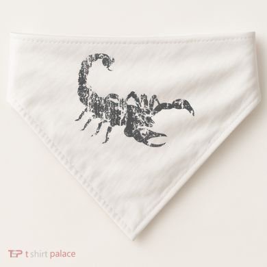 Scorpion Vintage Design Distressed Scorpion Print USA-Made Doggie Bandana