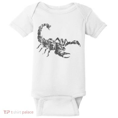 Scorpion Vintage Design Distressed Scorpion Print Baby Bodysuit