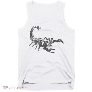 Scorpion Vintage Design Distressed Scorpion Print Tank Top