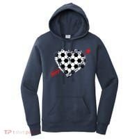 Soccer Valentines Day Soccer Ball Cupid's Arrow Heart Women's Hoodie thumb 0
