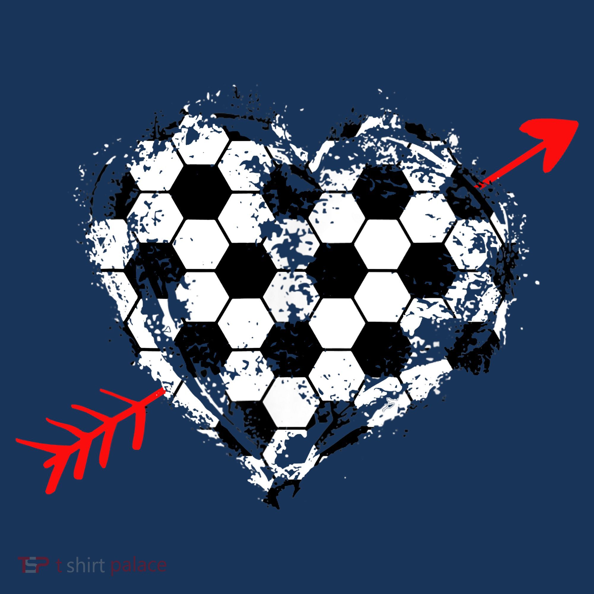 Soccer Valentines Day Soccer Ball Cupid's Arrow Heart Women's Tank Top