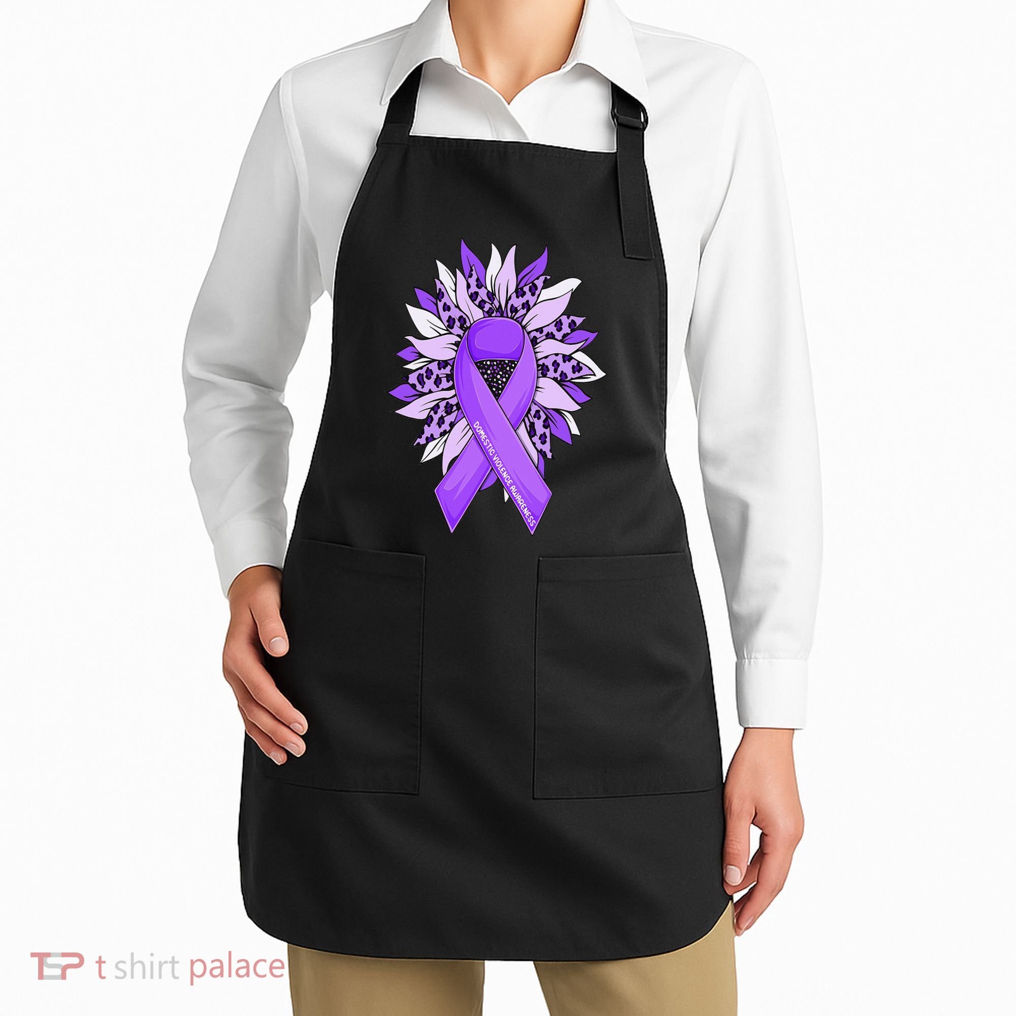Stop Violence End the Silence Domestic Violence Awareness Apron