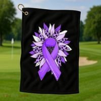 Stop Violence End the Silence Domestic Violence Awareness Golf Towel thumb 1