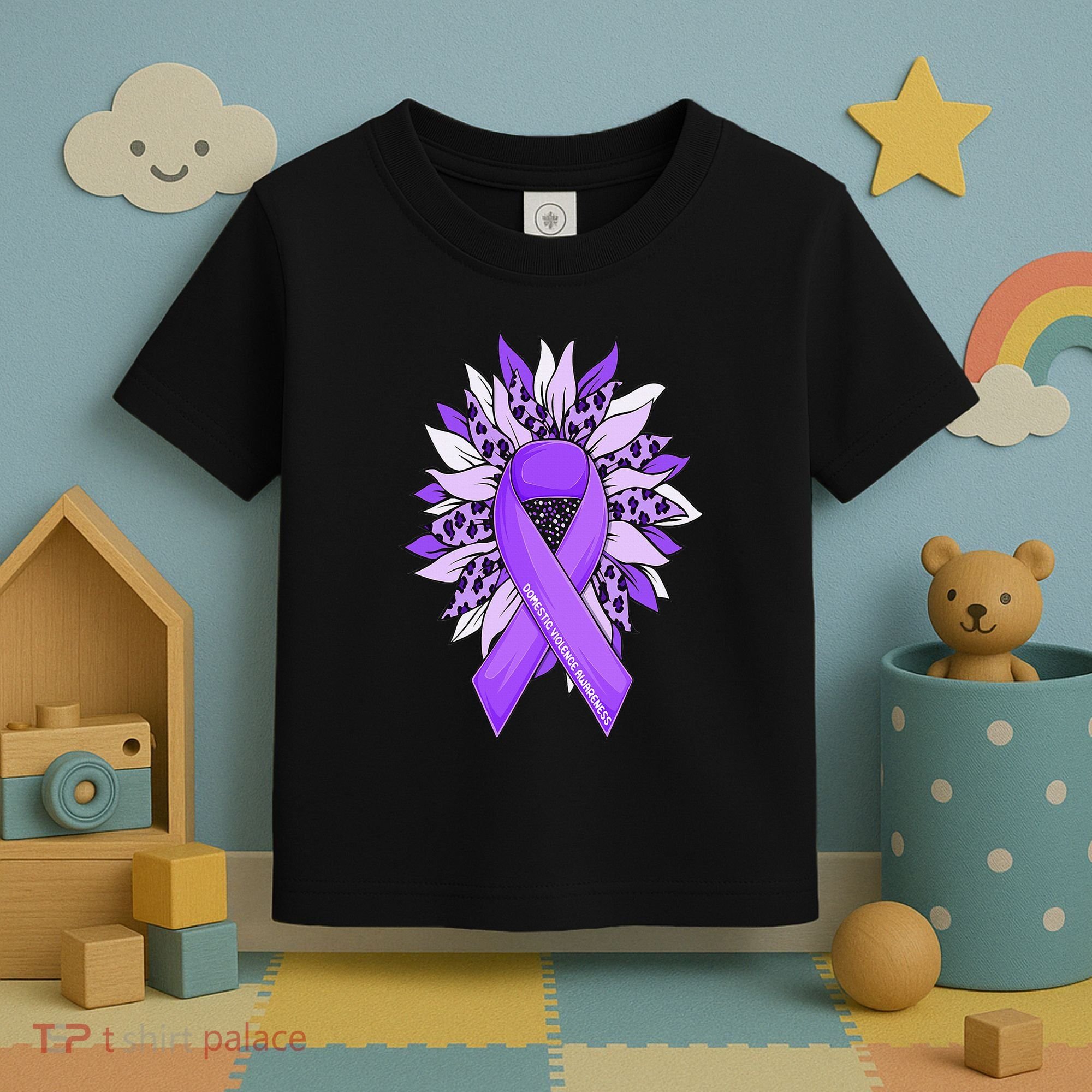 Stop Violence End the Silence Domestic Violence Awareness Toddler T-Shirt